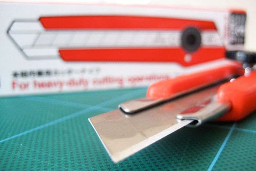 Lame de cutter professionnel gros plan